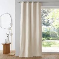 Штора Затемняющая с люверсами 100 хлопок Scenario 180 x 135 см белый LA REDOUTE INTERIEURS  фото, kupilegko.ru